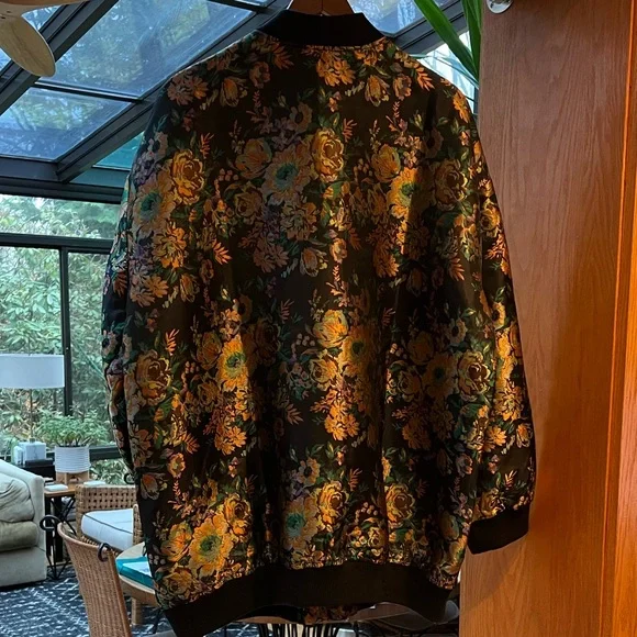 Anthropologie Black Floral Jacket - Picture 4 of 11